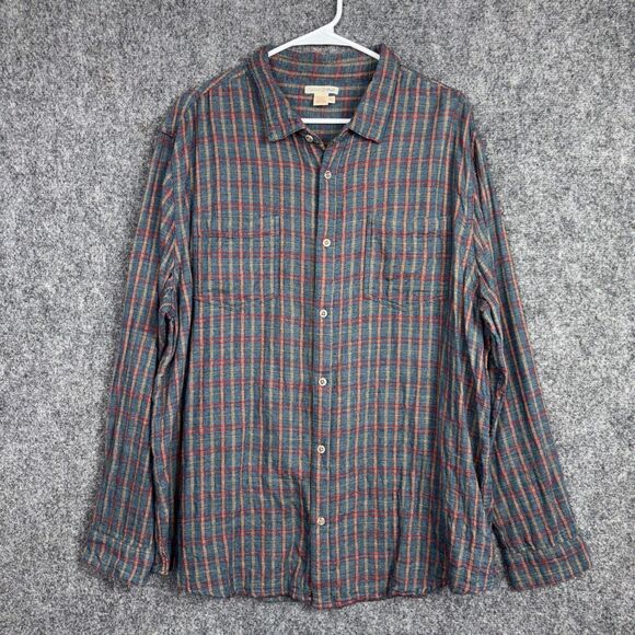 Carbon2Cobalt Other - Carbon 2Cobalt Shirt Mens XL Blue Plaid double Cloth Woven